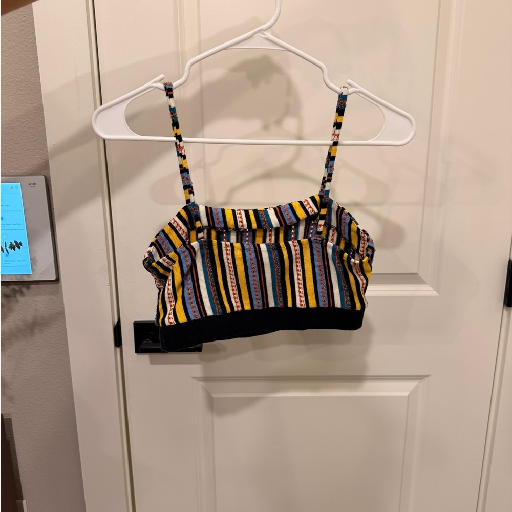 Zara Multicolor Striped Crop Top